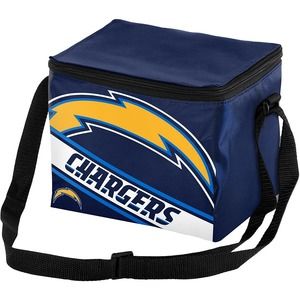 FOCO Los Angeles Chargers NFL Big Logo Stripe 12 Pack Cooler Bag